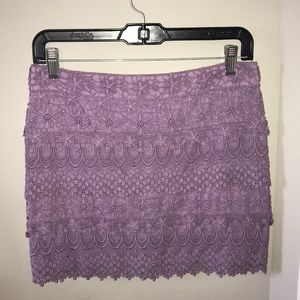 american eagle body con lace purple skirt